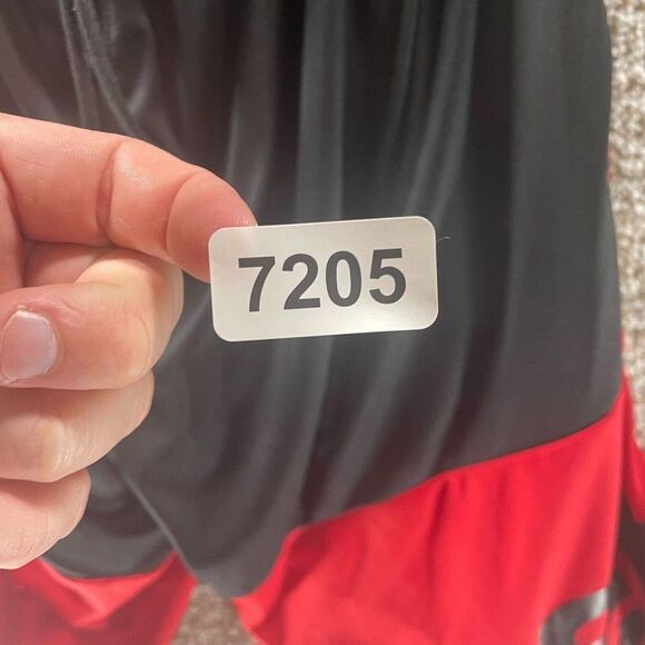 Reebok Shorts Mens Large Black Red Athltic Gym Running Pockets Casual Logo Run - Picture 12 of 12